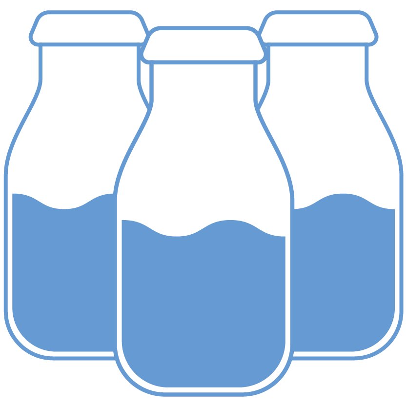 Icon of milk for the webpage of AMCS for Prompt Dairy Tech