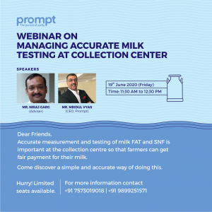 Webinar post by Prompt Dairy Tech