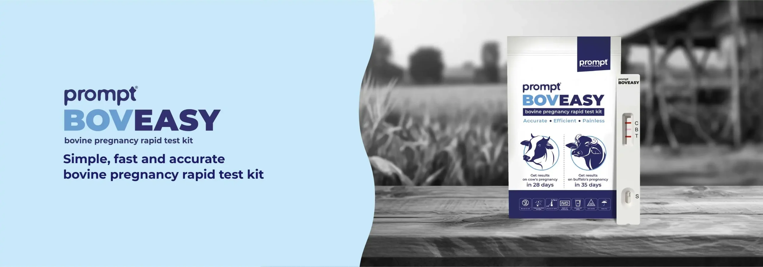 Prompt BovEasy - Bovine Pregnancy Rapid Test Kit